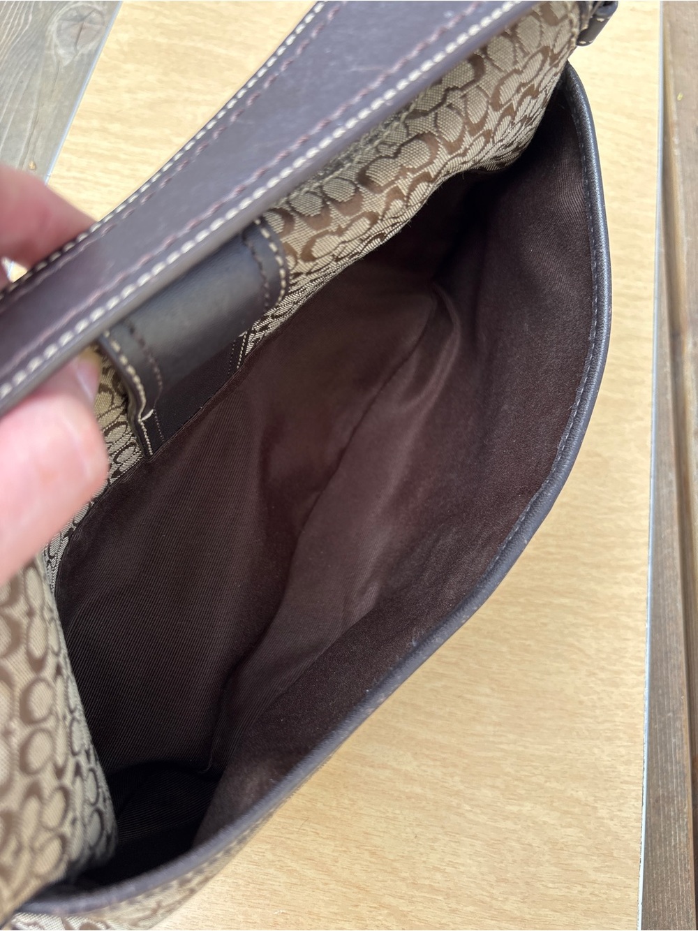 Coach F10926 Vintage Soho Signature C Canvas With Suede Shoulder Bag In Brown - Picture 12 of 16